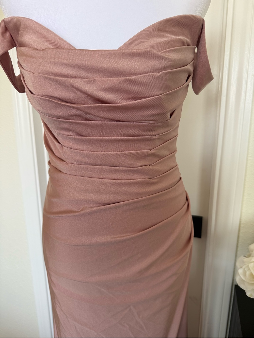 JVN by Jovani JVN07639SC - Ruched Bodice Sweetheart Prom Gown Blush NWT Sz 6 - Picture 2 of 11